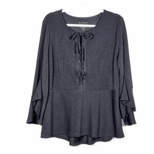 Chico's Bell Sleeve Top Size (2X) Boho Whimsygoth Ruffle